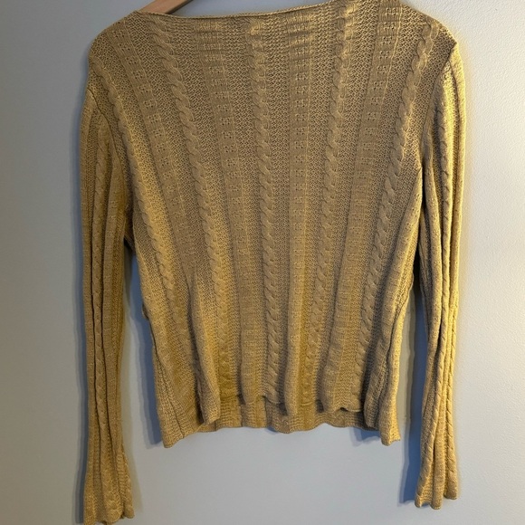Talbots Cashmere Silk Blend Women’s Long Sleeved Sweater Scalloped Hem Sz small - Picture 2 of 6